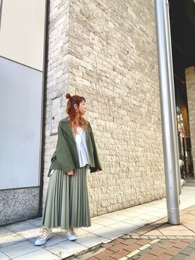 「OSMOSIS（オズモーシス）のアイテム（ジャケット/アウター）」を使った、MIKIさん（レディース・158cm）の冬コーディネート