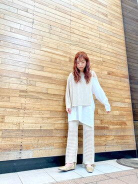 「OSMOSIS（オズモーシス）のアイテム」を使った、MIKIさん（レディース・158cm）の春コーディネート