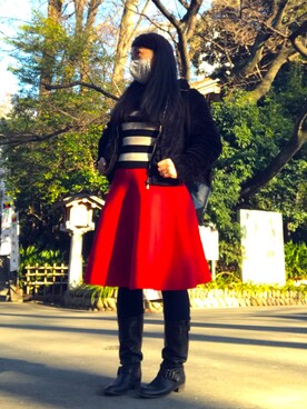 赤スカート の人気ファッションコーディネート 季節 12月 2月 Wear