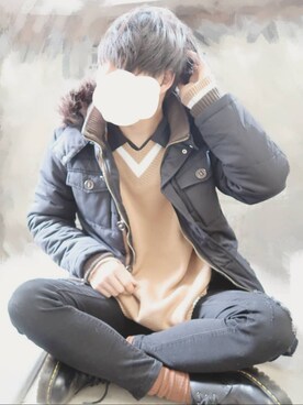「アイテム（ダッフルコート、その他）」を使った、川くんさん（メンズ・174cm）の冬コーディネート