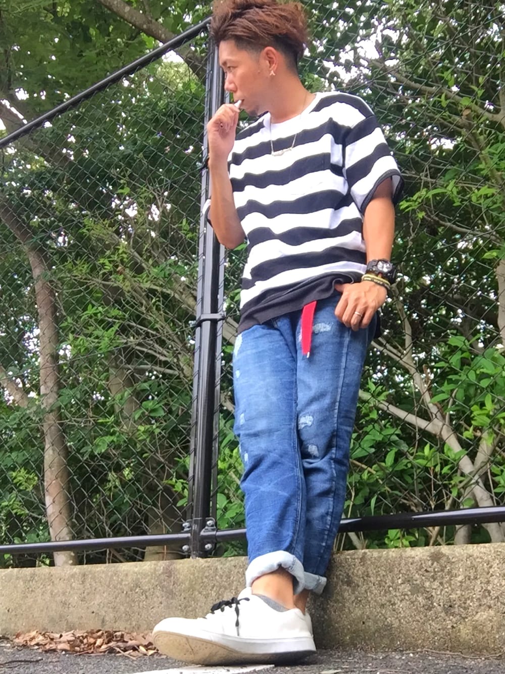 「シンプルスタイル、カジュアル、Tシャツ、夏、ラフ、プチプラ、GU、しまむら」｜「GUのアイテム（Tシャツ/カットソー、その他）」を使った、タックタクミンさん（メンズ・172cm）の夏コーディネートの1枚目の写真