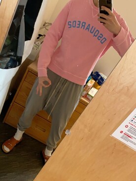 「DSQUARED2（ディースクエアード）のアイテム（スウェット）」を使った、chunhwamaさん（メンズ・183cm）の春コーディネート