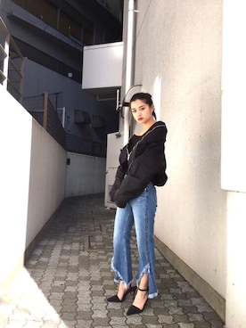 「EMODA（エモダ）のアイテム（パンプス）」を使った、EMODA Official_STAFFさん（レディース・160cm）の冬コーディネート