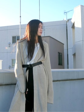 「アイテム（トップス、ベージュ系）」を使った、EMODA Official_STAFFさん（レディース・160cm）の春コーディネート