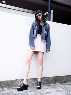 「EMODA（エモダ）のアイテム（ジャケット/アウター）」を使った、EMODA Official_STAFFさん（レディース・173cm）の春コーディネート