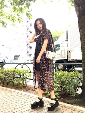 「EMODA（エモダ）のアイテム（シャツ/ブラウス）」を使った、EMODA Official_STAFFさん（レディース・160cm）の夏コーディネート