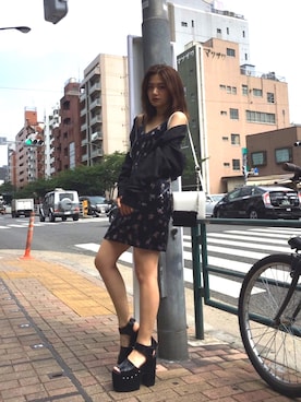 「EMODA（エモダ）のアイテム（ジャケット/アウター）」を使った、EMODA Official_STAFFさん（レディース・160cm）の夏コーディネート