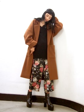 「EMODA（エモダ）のアイテム（ジャケット/アウター）」を使った、EMODA Official_STAFFさん（レディース・173cm）の秋コーディネート