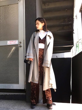 「EMODA（エモダ）のアイテム（ジャケット/アウター）」を使った、EMODA Official_STAFFさん（レディース・160cm）の秋コーディネート