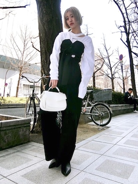 「EMODA（エモダ）のアイテム（Tシャツ/カットソー）」を使った、EMODA Official_STAFFさん（レディース・160cm）の春コーディネート