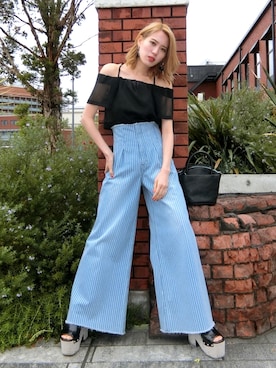 「EMODA（エモダ）のアイテム（Tシャツ/カットソー）」を使った、EMODA Official_STAFFさん（レディース・160cm）の春コーディネート