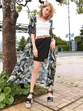 「EMODA（エモダ）のアイテム（Tシャツ/カットソー）」を使った、EMODA Official_STAFFさん（レディース・160cm）の春コーディネート