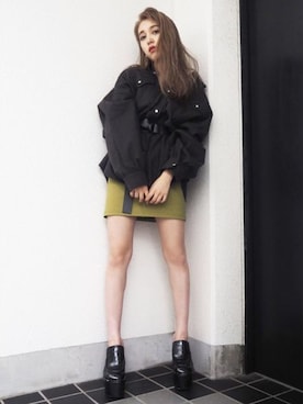 「EMODA（エモダ）のアイテム（スカート）」を使った、EMODA Official_STAFFさん（レディース・160cm）の冬コーディネート