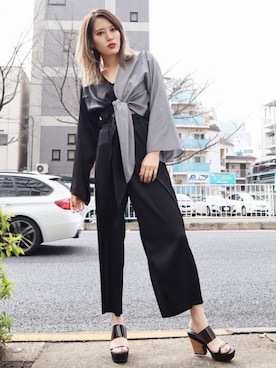 「EMODA（エモダ）のアイテム（シャツ/ブラウス）」を使った、EMODA Official_STAFFさん（レディース・160cm）の春コーディネート