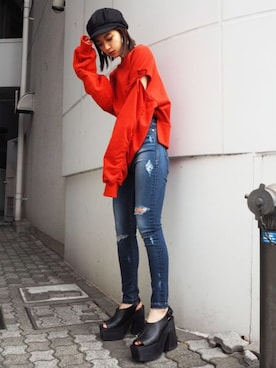 EMODA Official_STAFFさん（レディース・160cm）の春コーディネート