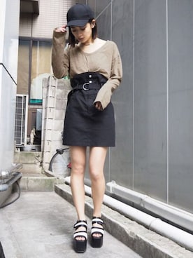 「EMODA（エモダ）のアイテム（Tシャツ/カットソー）」を使った、EMODA Official_STAFFさん（レディース・160cm）の春コーディネート