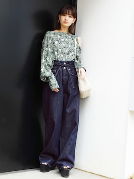 「EMODA（エモダ）のアイテム（Tシャツ/カットソー）」を使った、EMODA Official_STAFFさん（レディース・160cm）の春コーディネート