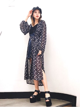 「EMODA（エモダ）のアイテム（シャツ/ブラウス）」を使った、EMODA Official_STAFFさん（レディース・160cm）の春コーディネート