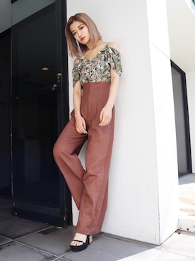 「EMODA（エモダ）のアイテム（シャツ/ブラウス）」を使った、EMODA Official_STAFFさん（レディース・160cm）の春コーディネート