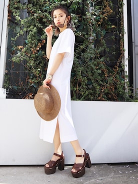 「EMODA（エモダ）のアイテム（ワンピース/ドレス）」を使った、EMODA Official_STAFFさん（レディース・160cm）の春コーディネート