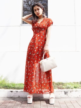 「EMODA（エモダ）のアイテム（ワンピース/ドレス）」を使った、EMODA Official_STAFFさん（レディース・160cm）の夏コーディネート