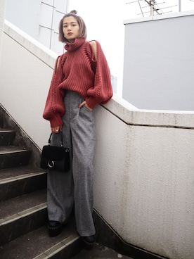 「EMODA（エモダ）のアイテム（バッグ）」を使った、EMODA Official_STAFFさん（レディース・160cm）の秋コーディネート