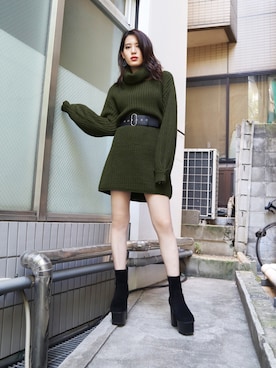 「EMODA（エモダ）のアイテム（ワンピース/ドレス）」を使った、EMODA Official_STAFFさん（レディース・160cm）の秋コーディネート