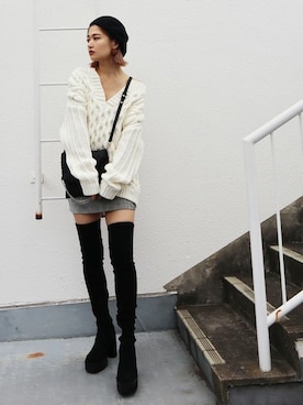 「EMODA（エモダ）のアイテム（スカート）」を使った、EMODA Official_STAFFさん（レディース・160cm）の秋コーディネート