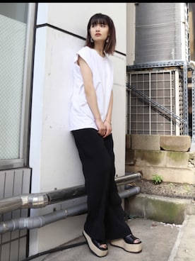 「シャーリング」｜EMODA Official_STAFFさん（レディース・160cm）の春コーディネート