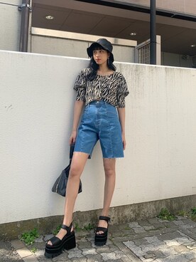 「EMODA（エモダ）のアイテム（シャツ/ブラウス）」を使った、EMODA Official_STAFFさん（レディース・168cm）の春コーディネート