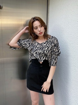 「EMODA（エモダ）のアイテム（シャツ/ブラウス）」を使った、EMODA Official_STAFFさん（レディース・164cm）の夏コーディネート