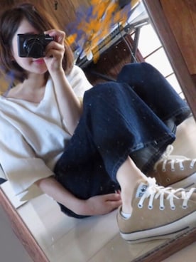 「スエードシューズ」｜ててさん（レディース・153cm）の春コーディネート