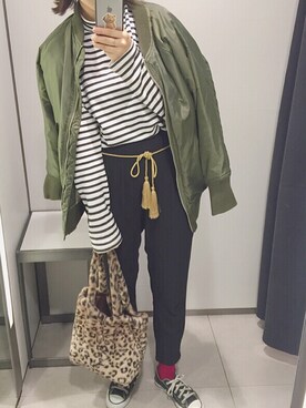 楓さん（レディース・158cm）の冬コーディネート