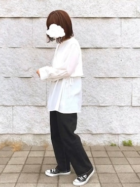 「アプレジュール」｜「アイテム（スニーカー）」を使った、よみさん（レディース・162cm）の夏コーディネート