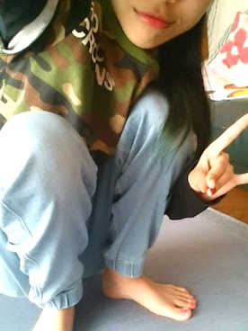 「RCWB（アールシーダブリュービー）のアイテム（トップス）」を使った、ｴ ﾐさん（レディース・160cm）の春コーディネート