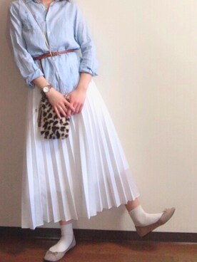 「UNIQLOコーデ」｜「アイテム（バレエシューズ）」を使った、omaさん（レディース・162cm）の春コーディネート