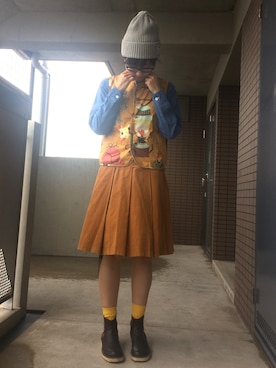 「ダンガリーシャツ」｜「アイテム（ブーツ）」を使った、noriさん（レディース・162cm）の秋コーディネート