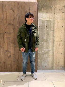 「デブでもオシャレしたい」｜「アイテム（ダウンジャケット/コート）」を使った、hide1044さん（メンズ・174cm）の冬コーディネート