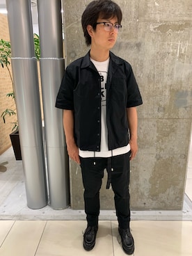 「デブでもオシャレしたい」｜「アイテム（スラックス）」を使った、hide1044さん（メンズ・174cm）の夏コーディネート