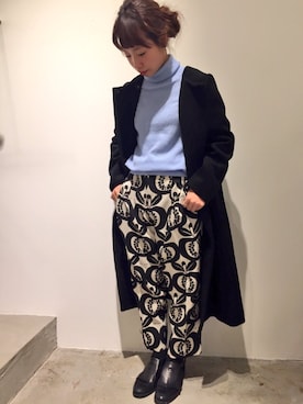 「peu pres（プープレ）のアイテム」を使った、アトリエドゥサボンさん（レディース・157cm）の冬コーディネート