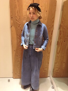 「peu pres（プープレ）のアイテム」を使った、アトリエドゥサボンさん（レディース・157cm）の冬コーディネート