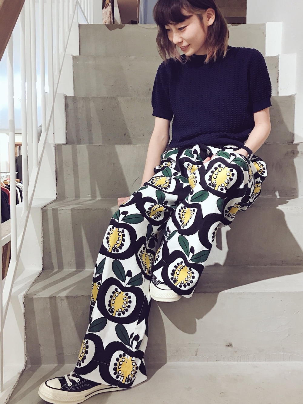 peu pres（プープレ）の「実のプリント パンツ（その他パンツ