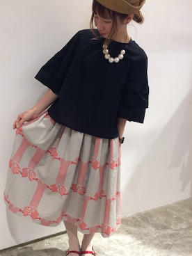 「peu pres（プープレ）のアイテム」を使った、アトリエドゥサボンさん（レディース・157cm）の春コーディネート