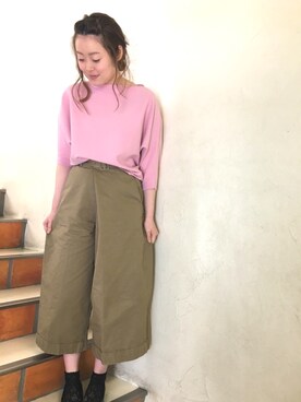 「YEAR FEW OF MY FAVORITE THINGS（イヤーフューオブマイフェイバリットシングス）のアイテム」を使った、アトリエドゥサボンさん（レディース・160cm）の春コーディネート