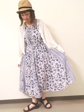 「アイテム（ワンピース）」を使った、アトリエドゥサボンさん（レディース・157cm）の春コーディネート