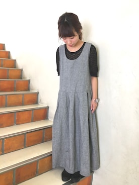 「アイテム（ワンピース、その他）」を使った、アトリエドゥサボンさん（レディース・157cm）の春コーディネート