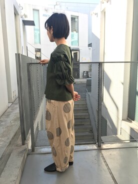 「peu pres（プープレ）のアイテム」を使った、アトリエドゥサボンさん（レディース・157cm）の夏コーディネート