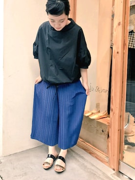 「peu pres（プープレ）のアイテム」を使った、アトリエドゥサボンさん（レディース・157cm）の夏コーディネート
