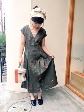 「fig Ｌondon（フィグロンドン）のアイテム」を使った、アトリエドゥサボンさん（レディース・157cm）の夏コーディネート