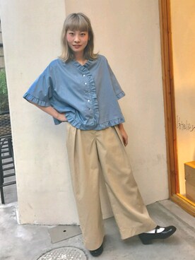 「didizizi（ディディジジ）のアイテム」を使った、アトリエドゥサボンさん（レディース・157cm）の夏コーディネート